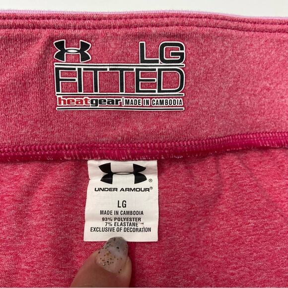 Under Armour Pink Athletic Compression Shorts - Picture 3 of 4